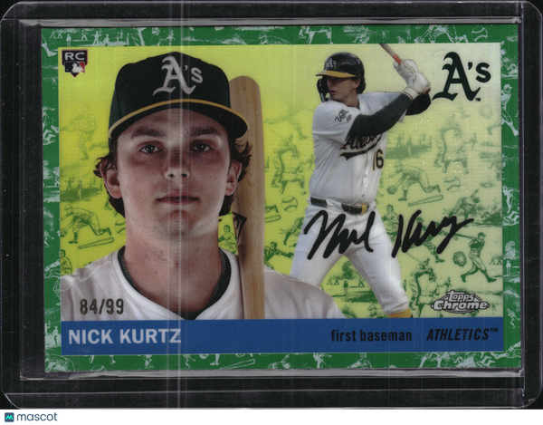 2025 Topps Chrome Nick Kurtz #254 Green /99 RC