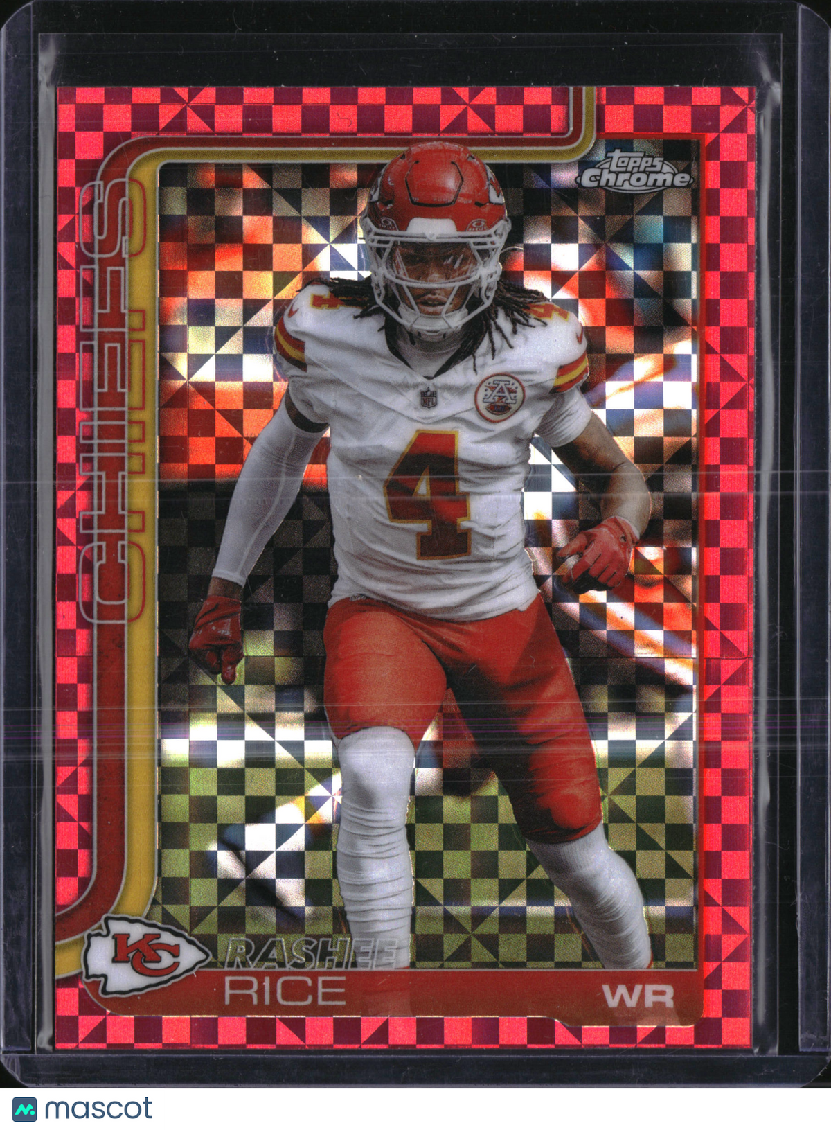 2025 Topps Chrome Football Rashee Rice #147 Pink Xfractor