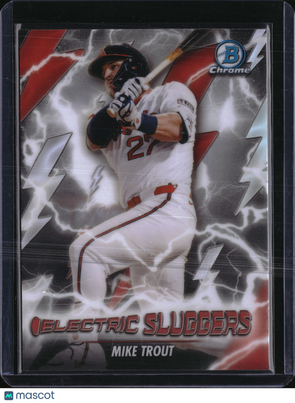 2026 Bowman Chrome Electric Sluggers Mike Trout #ES-25