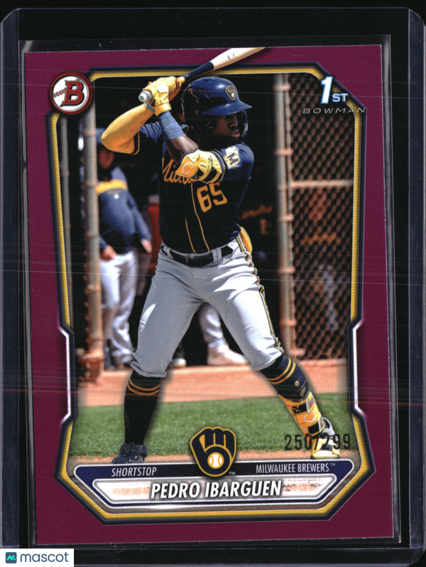 2026 Bowman Pedro Ibarguen #BP-140 Bowman 1st Purple /299