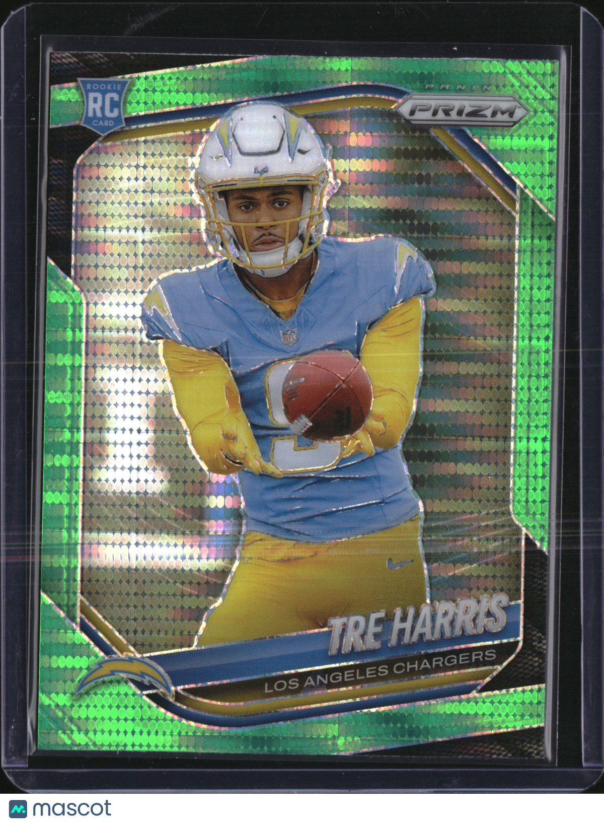 2025 Panini Prizm Tre Harris #371 Green Pulsar RC