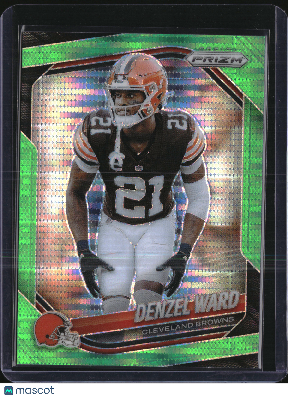 2025 Panini Prizm Football Denzel Ward #90 Green Pulsar