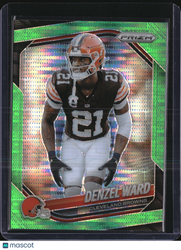 2025 Panini Prizm Football Denzel Ward #90 Green Pulsar