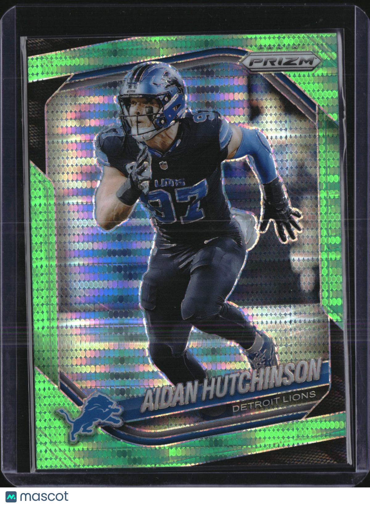 2025 Panini Prizm Aidan Hutchinson #210 Green Pulsar