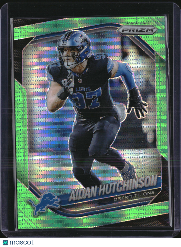 2025 Panini Prizm Aidan Hutchinson #210 Green Pulsar