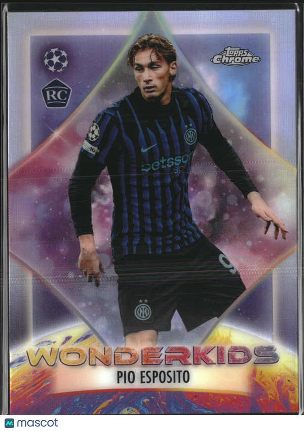 2026 Topps Chrome UEFA Club Competitions Wonderkids Pio Esposito #WK-10 RC