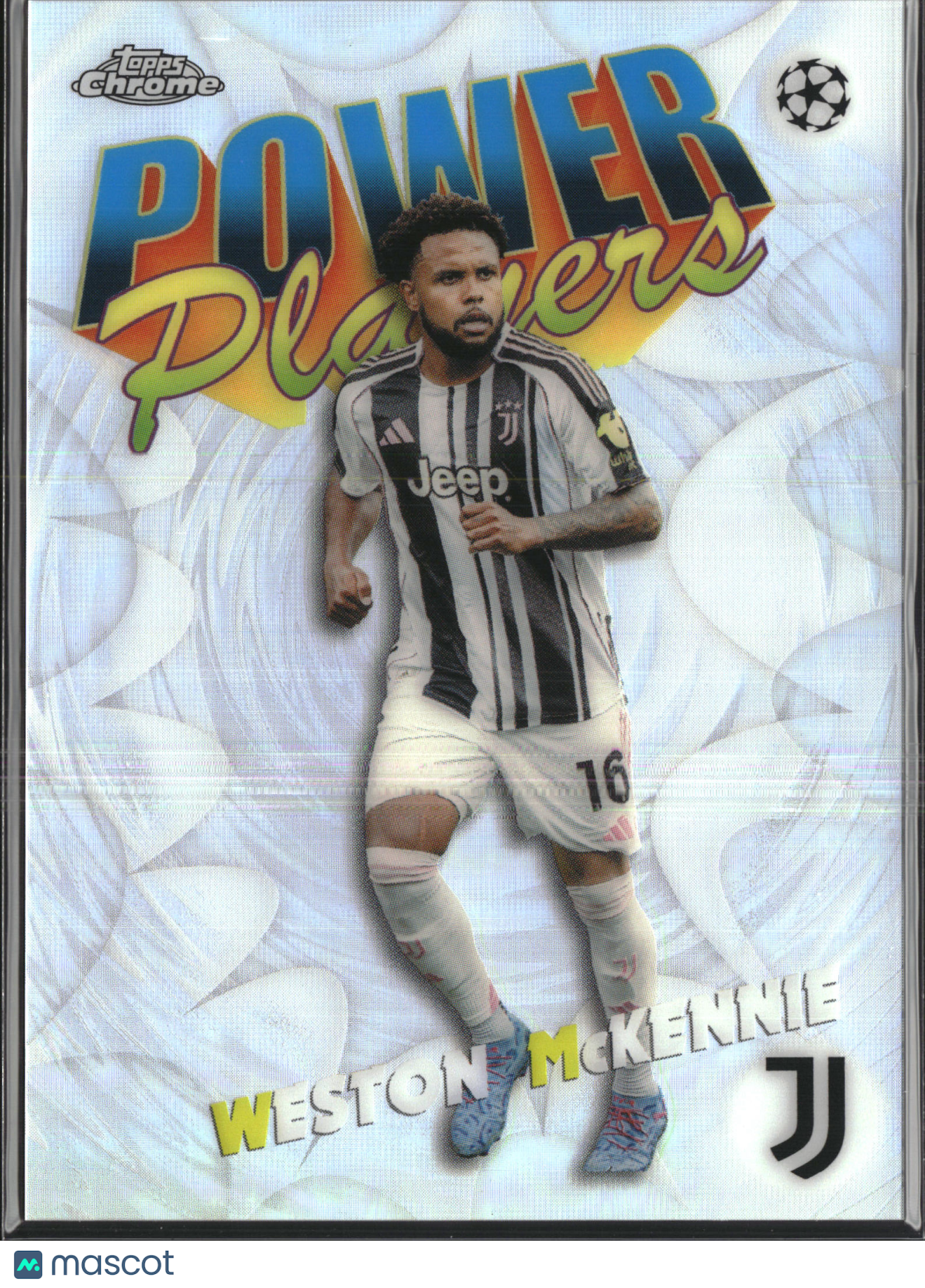 2026 Topps Chrome UEFA Club Competitions Power Players Weston McKennie #PP-18