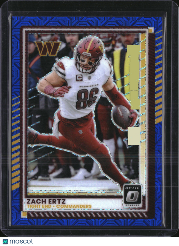 2025 Panini Donruss Optic Zach Ertz #156 Blue Prizm /55