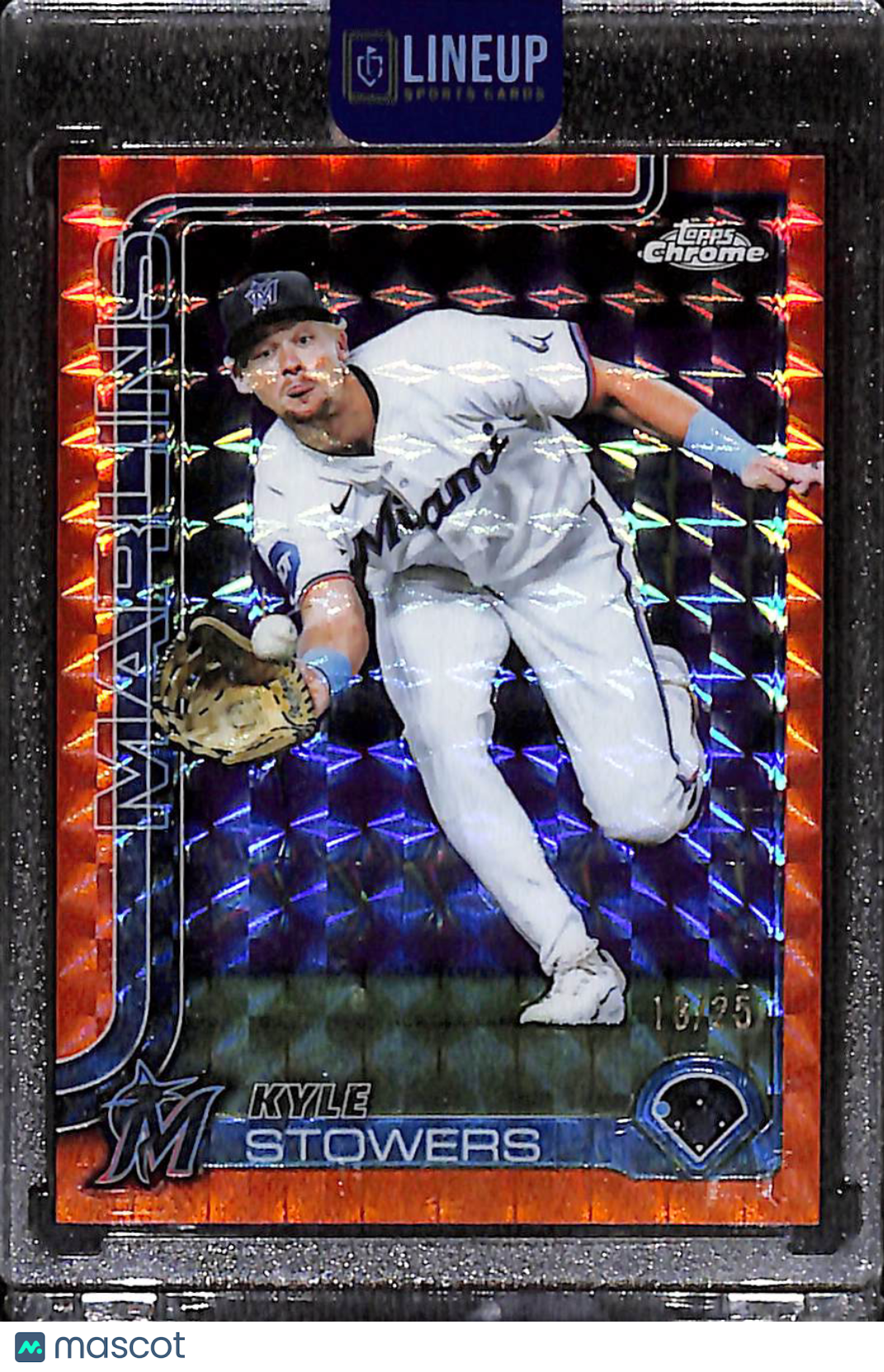 2025 Topps Chrome Update Series Kyle Stowers #USC50 Orange Logofractor /25