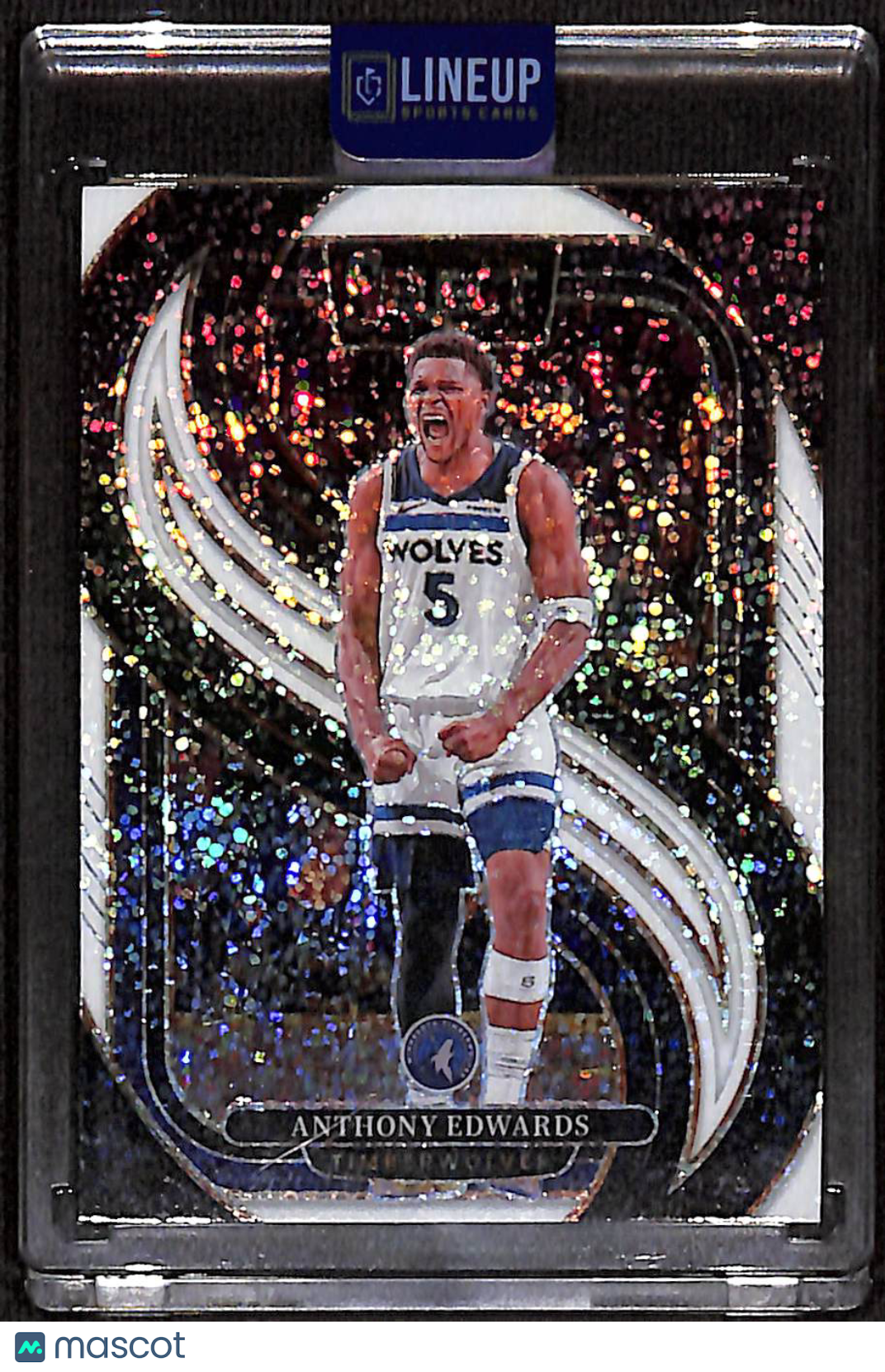 2024 Panini Select Premier Level Anthony Edwards #130 White Disco Prizm