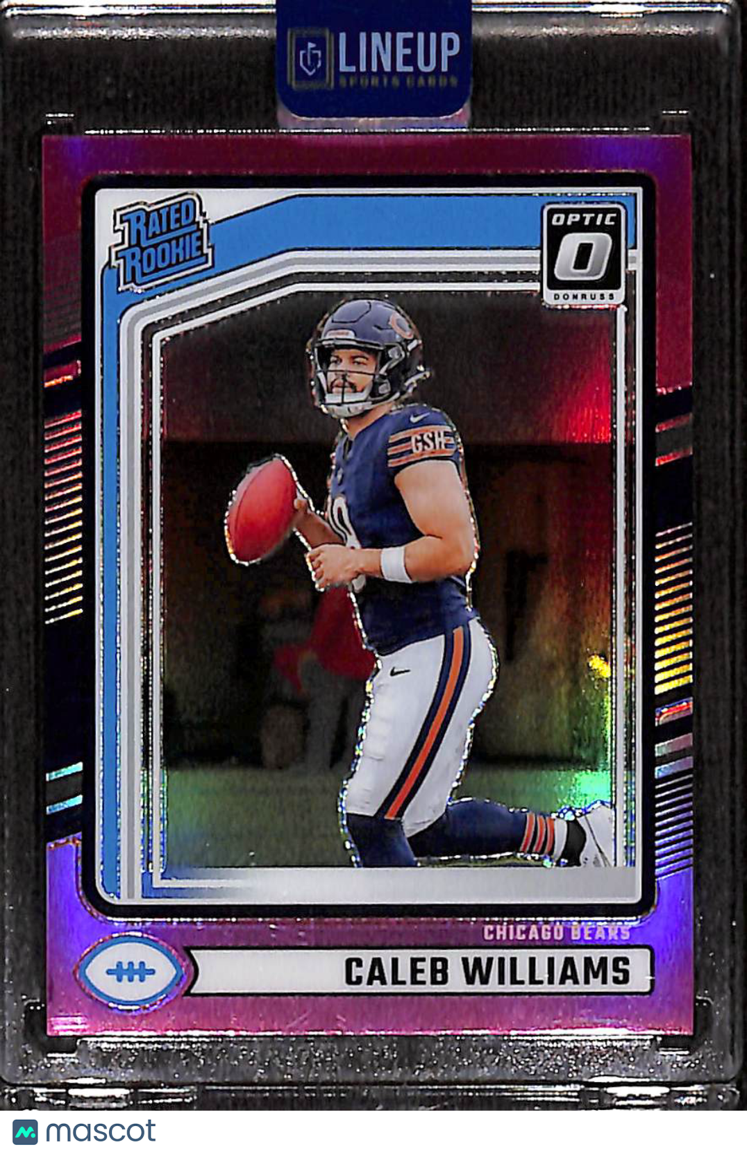 2024 Panini Donruss Optic Caleb Williams #327 Purple Shock