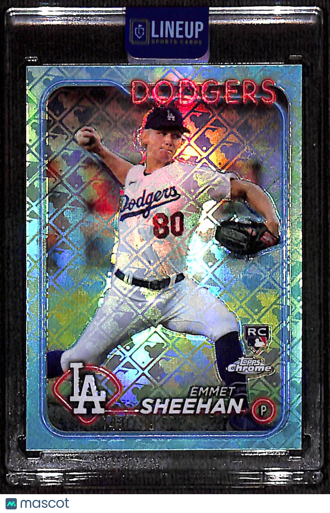 2024 Topps Chrome Emmet Sheehan #221 Logofractor /199 RC