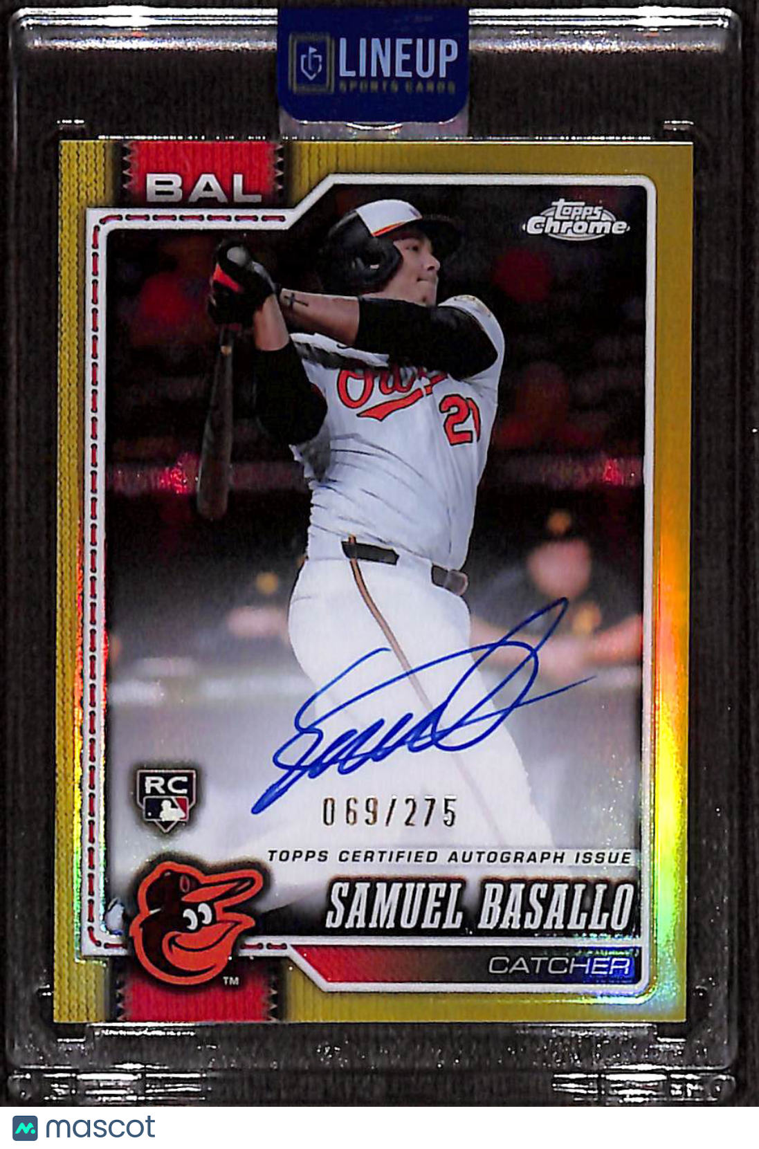 2026 Topps Chrome Samuel Basallo #RA-SB Gold /275 RC