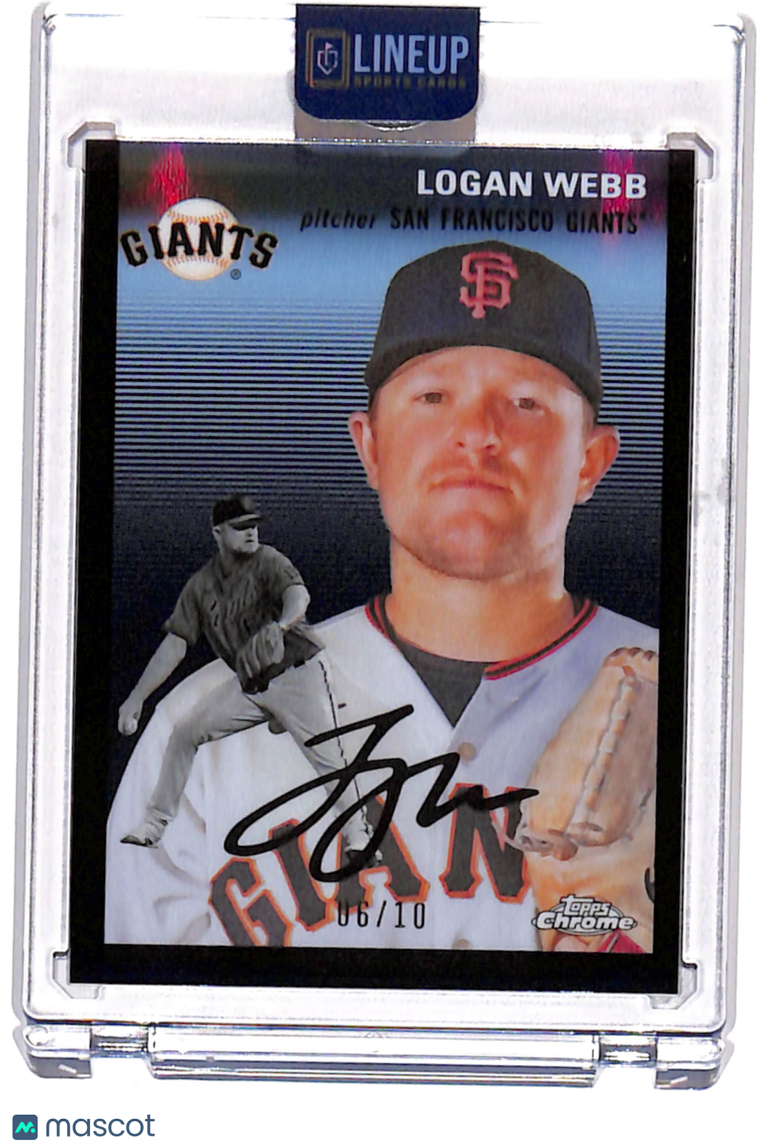 2021 Topps Chrome Logan Webb #370 Black Refractor /10