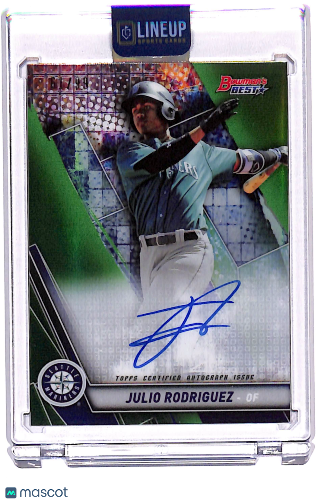 2019 Bowman's Best Julio Rodriguez #B19-JR Green Refractor /99