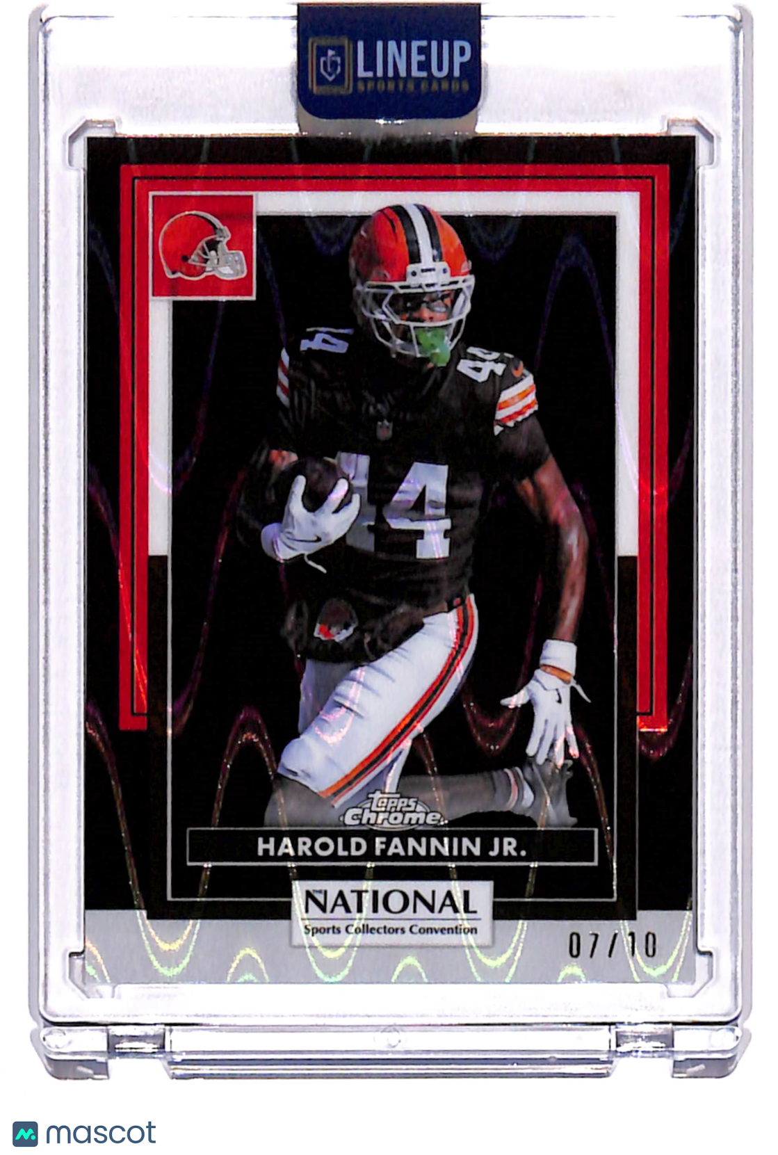2026 Topps Chrome National Sports Collectors Convention Harold Fannin Jr. #NFL-39 Black Wave /10