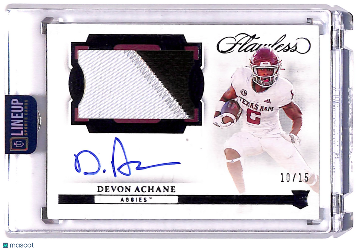 2023 Panini Flawless Collegiate Devon Achane #RPAH-DEA /15 Patch