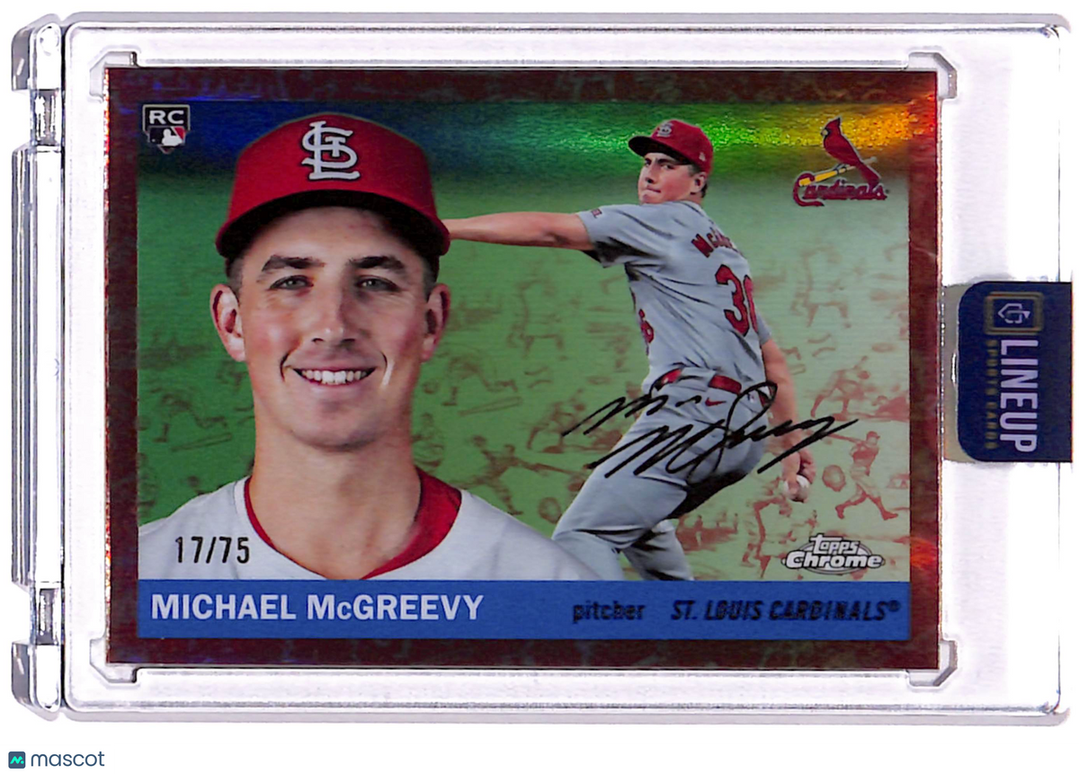 2025 Topps Chrome Michael McGreevy #290 /75 RC