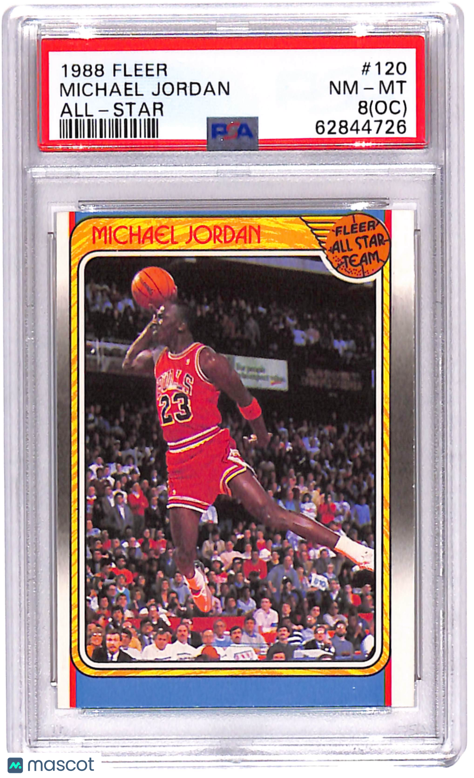 PSA 8 1988 Fleer Michael Jordan #120 All Star Oc