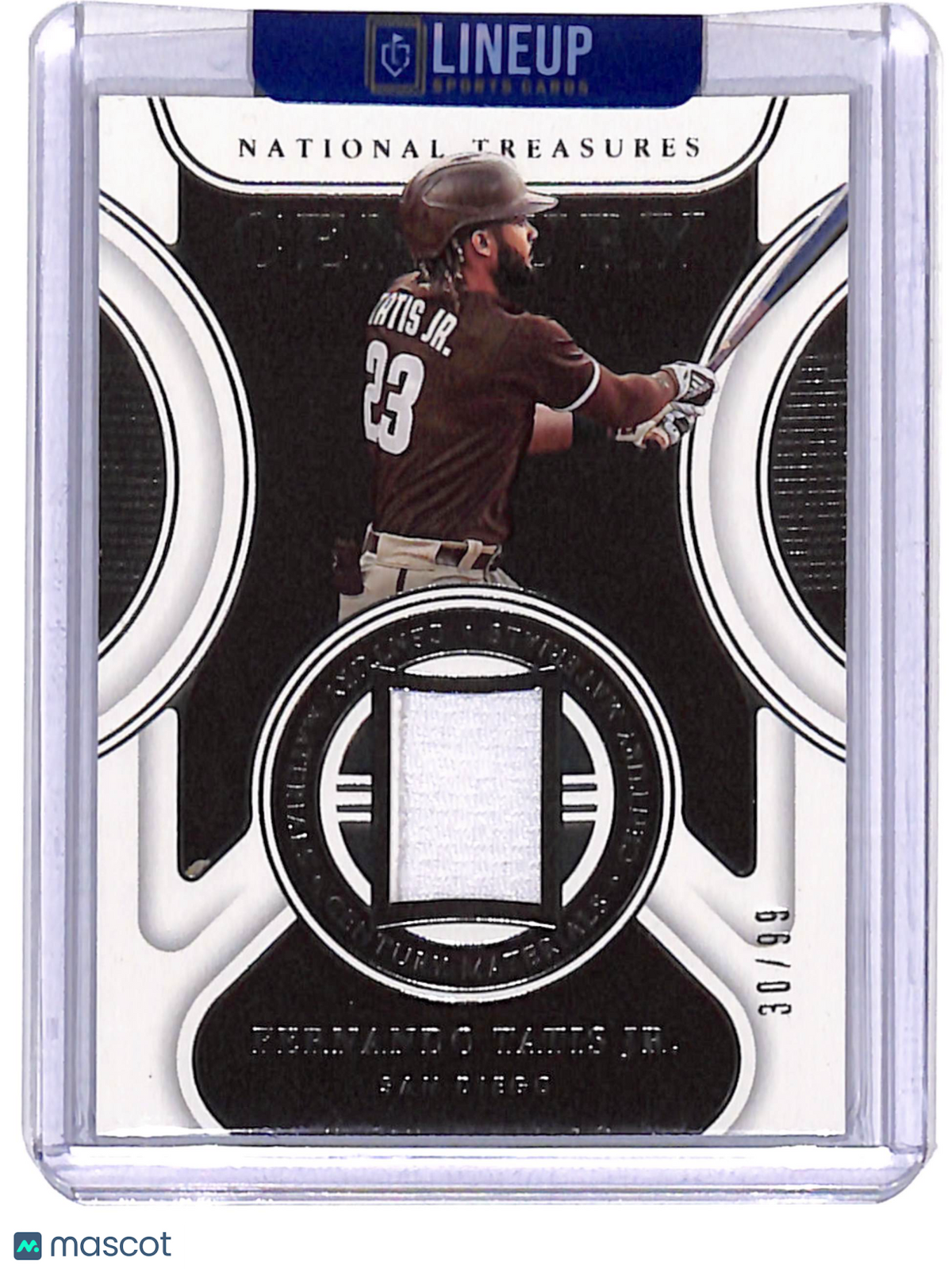 2022 Panini National Treasures Fernando Tatis Jr. #CEM-FT /99 Memorabilia Century Materials
