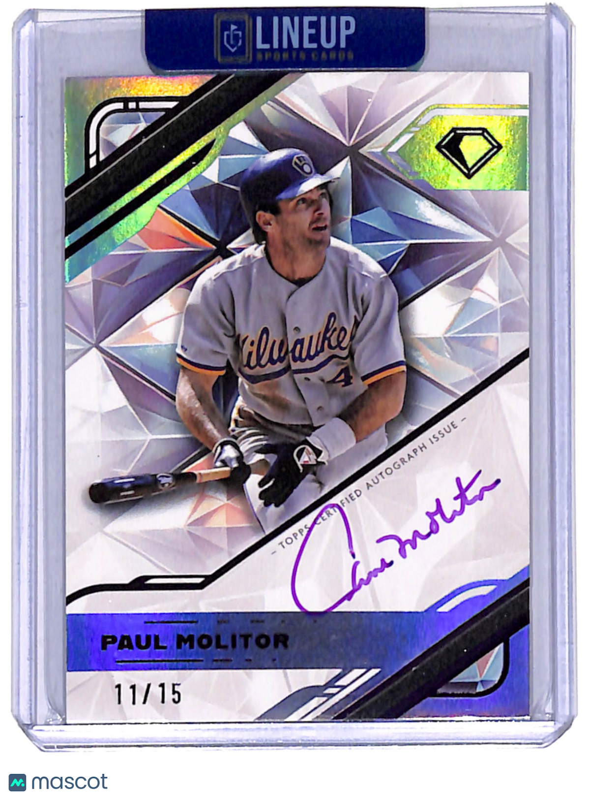 2025 Topps Diamond Icons Paul Molitor #WPA-PM White Polychromatink /15