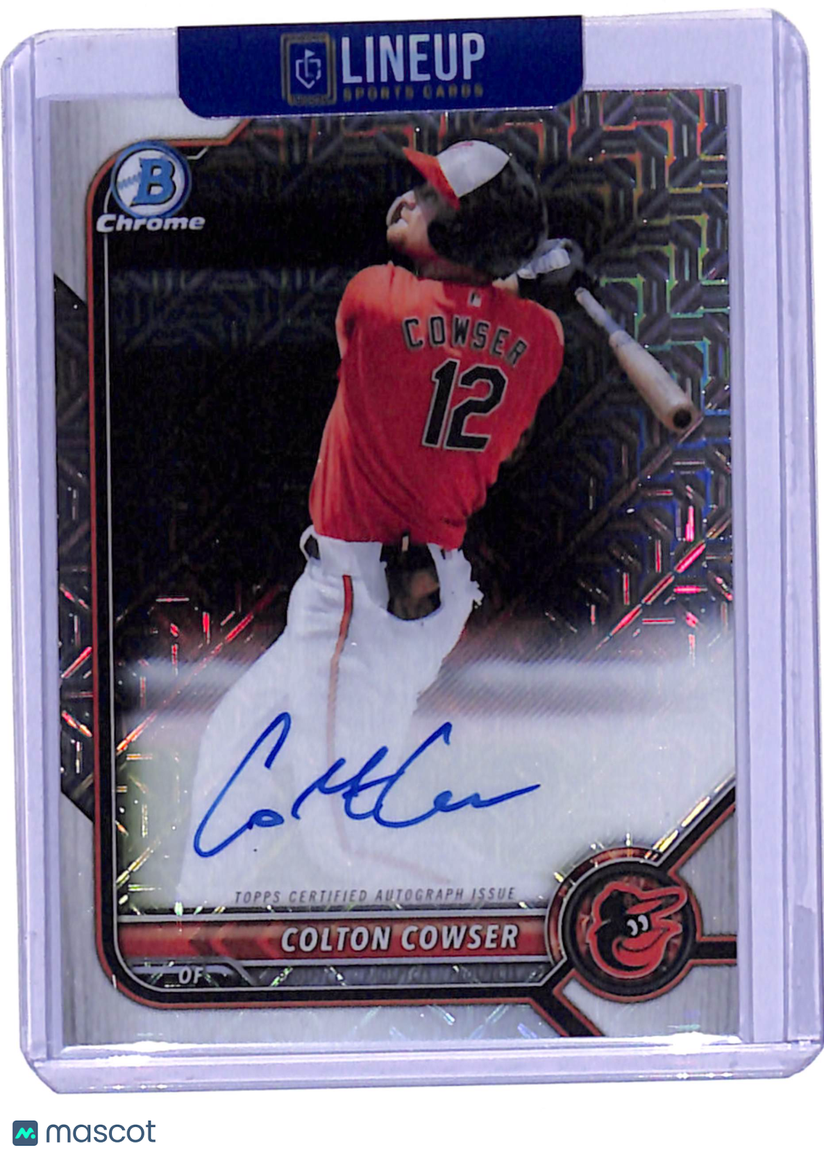 2022 Bowman Chrome Mega Box Colton Cowser #BMA-CC Mojo Refractor