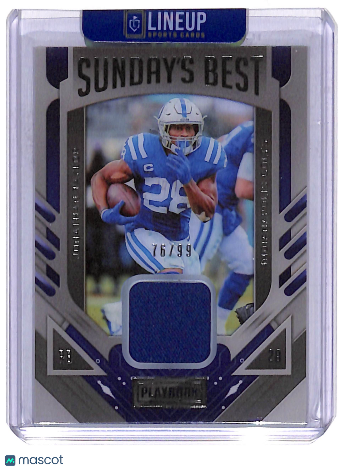 2023 Panini Playbook Sunday's Best Jonathan Taylor #SB-11 /99 Memorabilia