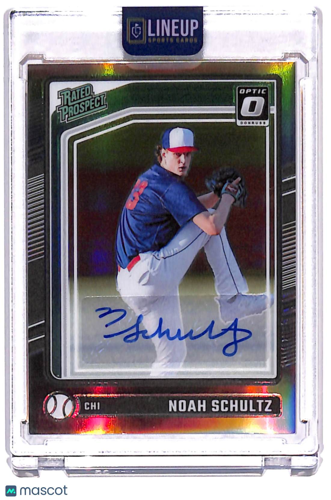 2024 Panini Donruss Optic Baseball Noah Schultz #170 Holo Autograph Rated Prospect