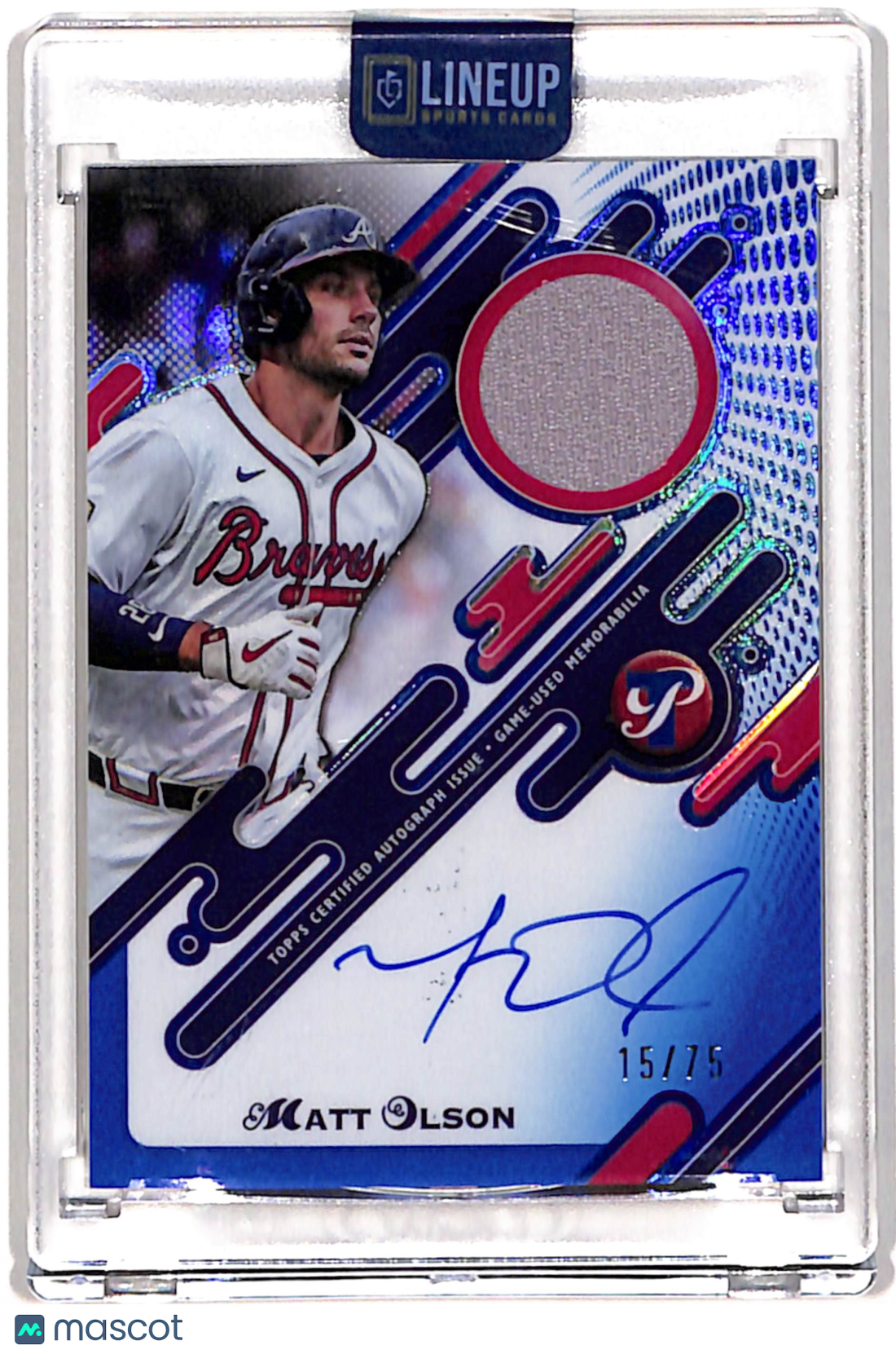 Topps 2025 Pristine Matt Olson Braves PPAR-MO Pristine Pieces Auto Relic /75