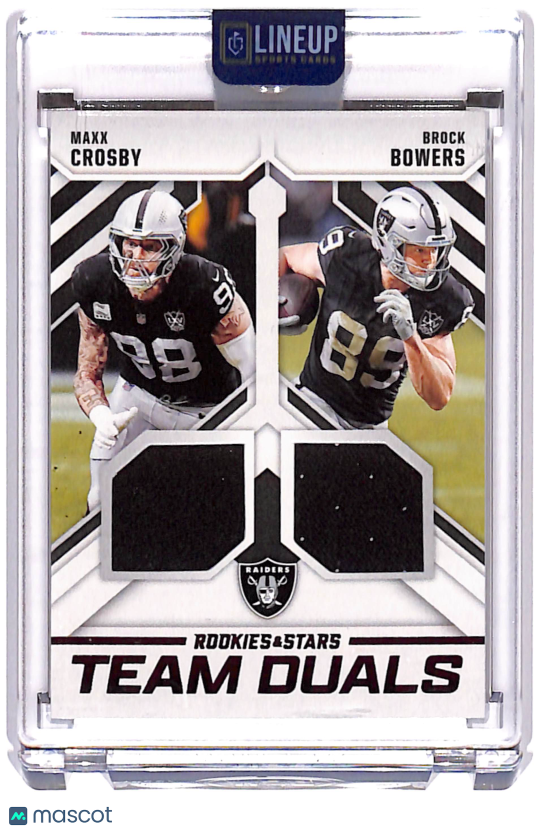 2025 Panini Rookies & Stars Team Duals Brock Bowers Maxx Crosby #TD-LV Patch