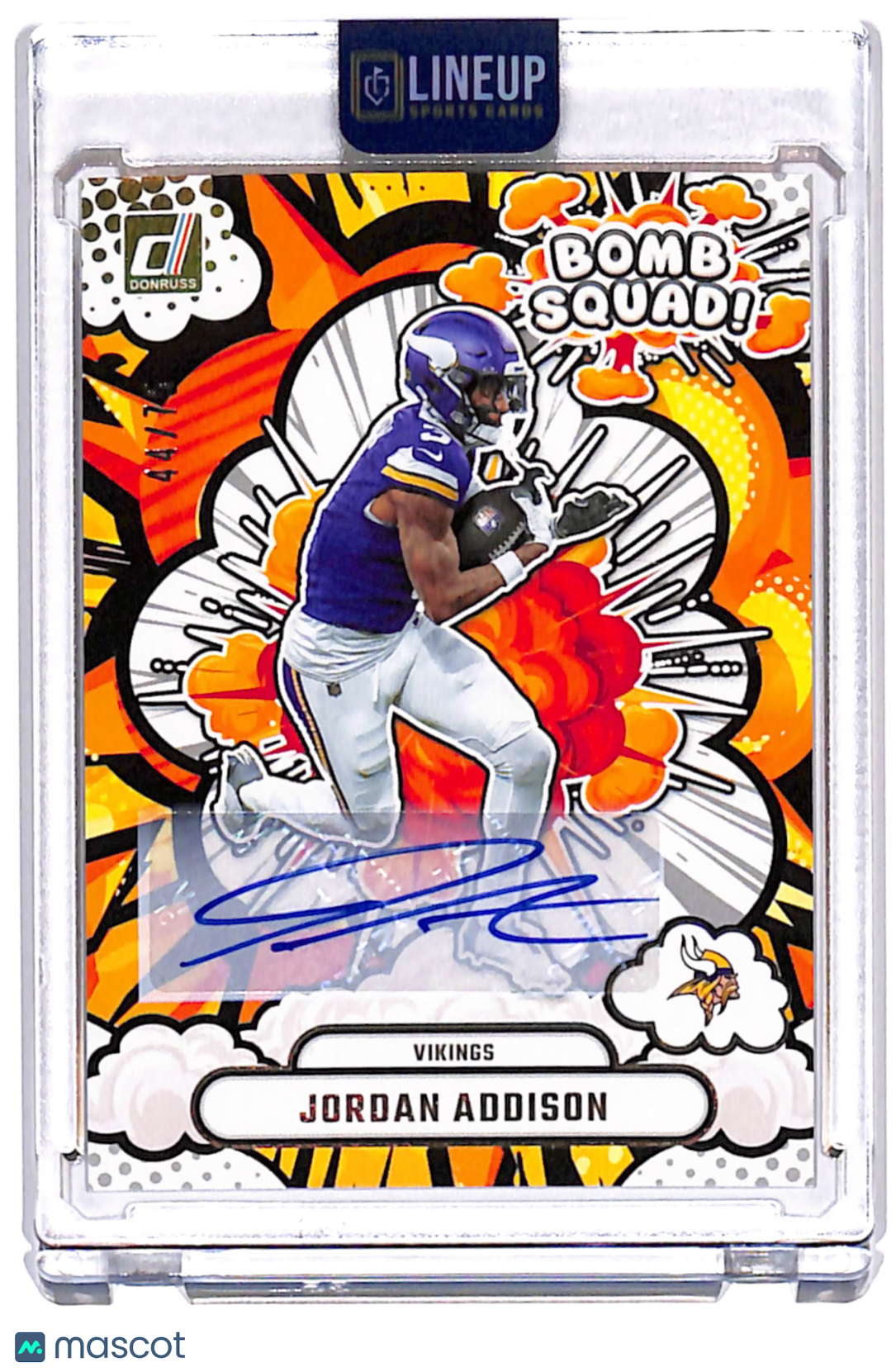 2025 Donruss Bomb Squad Jordan Addison #BS-JAN /75