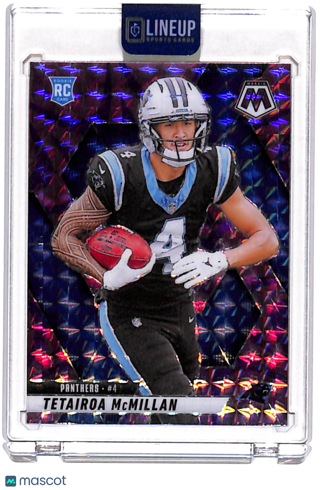 2025 Panini Mosaic Tetairoa McMillan #309 Reactive Purple RC