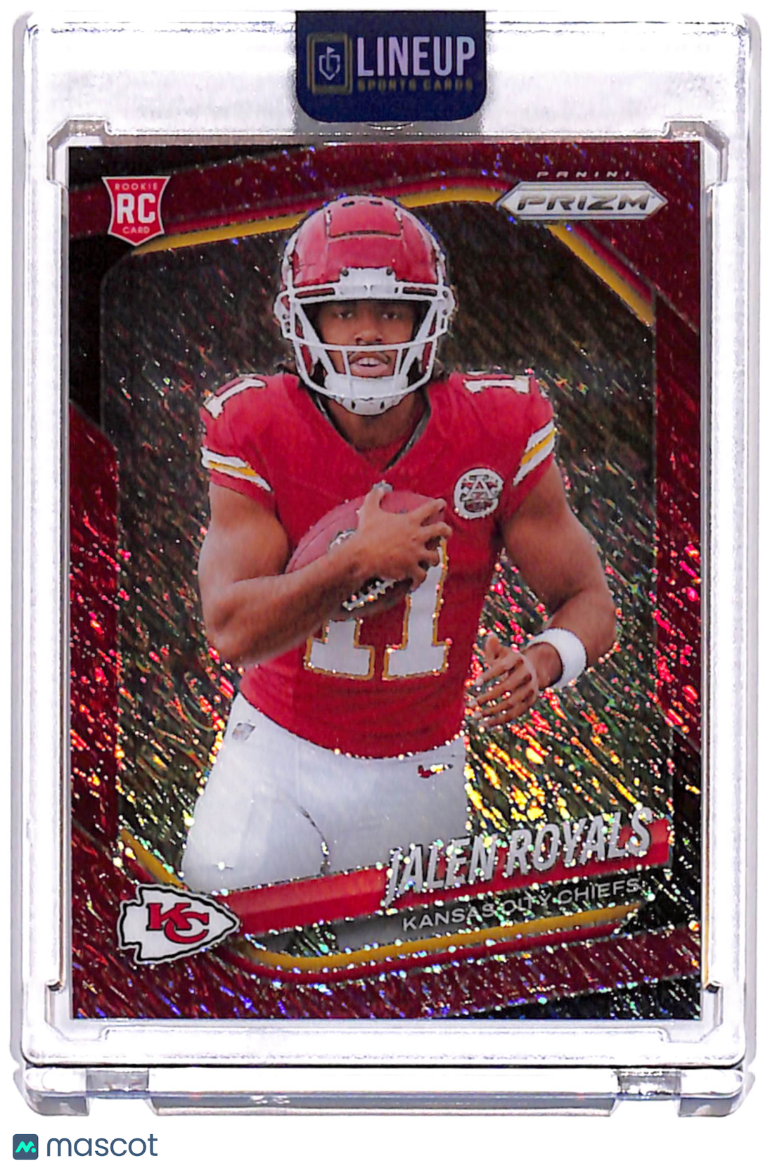 2025 Panini Prizm Jalen Royals #341 Red Shimmer Prizm /49 RC