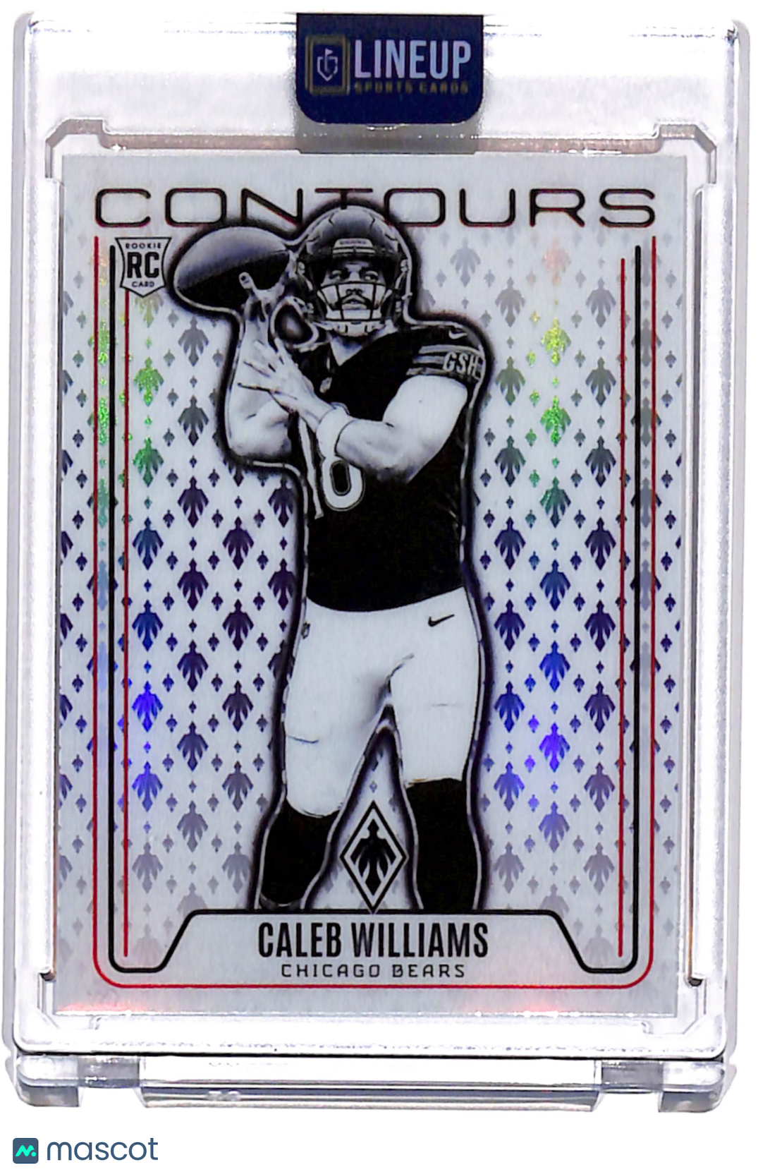 2025 Panini Phoenix Contours Caleb Williams #CON-CWS Silver RC
