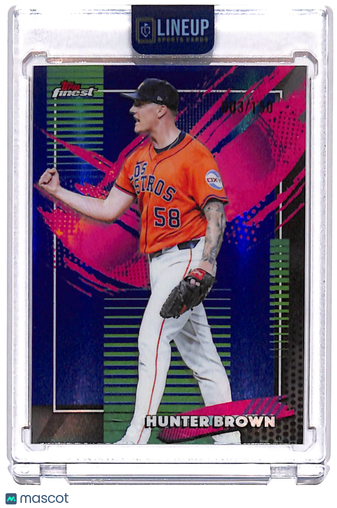 2026 Topps Finest Hunter Brown #278 Blue Refractor /150