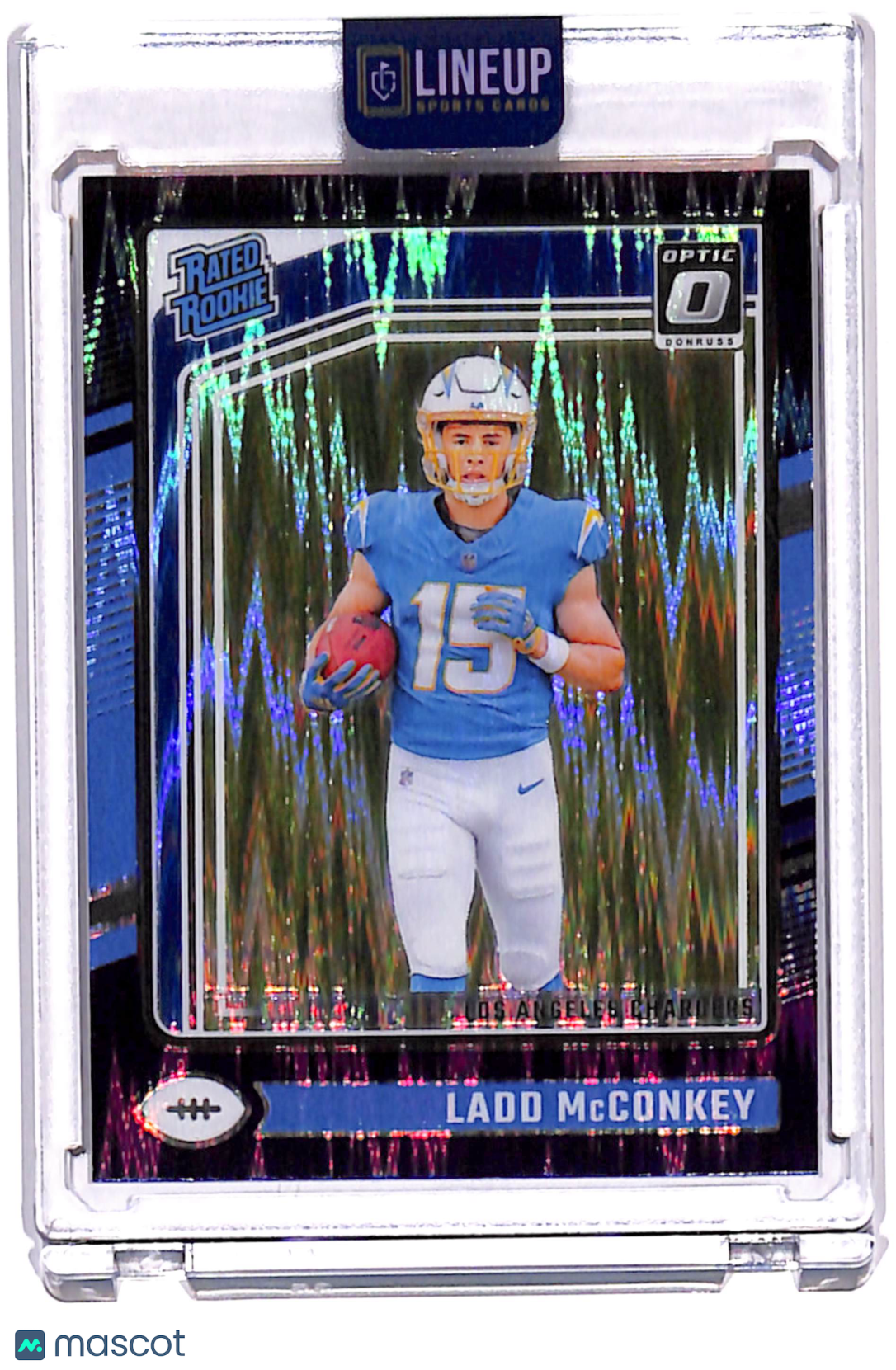 2024 Panini Donruss Optic Ladd McConkey #266 Purple Shock