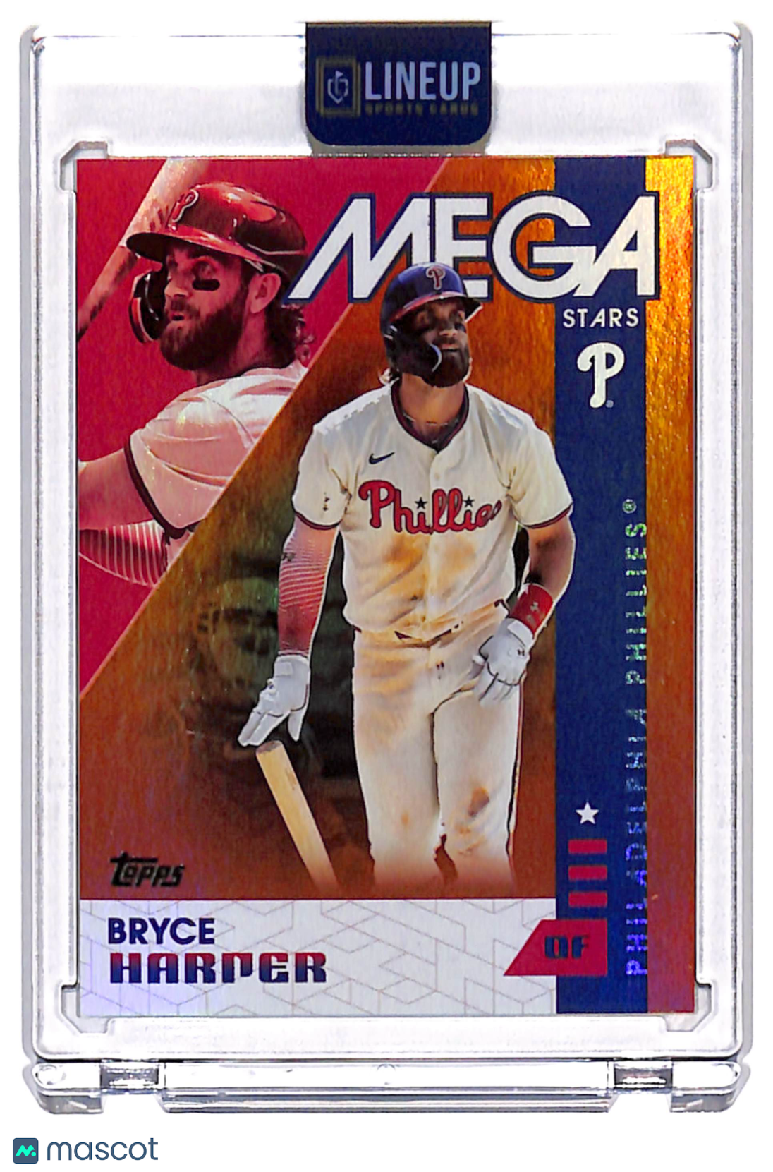 2025 Topps Bryce Harper #MEGA-10 Orange Foil /25
