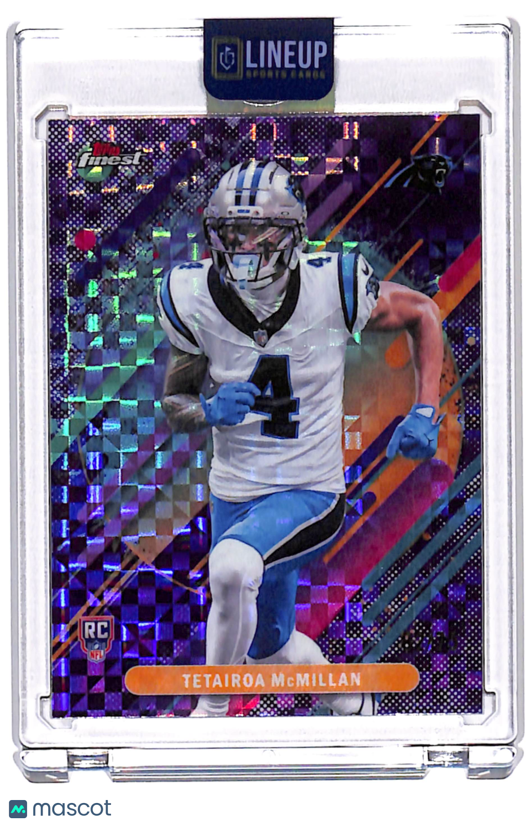 2025 Topps Finest Tetairoa McMillan #215 Purple X-Fractor /75