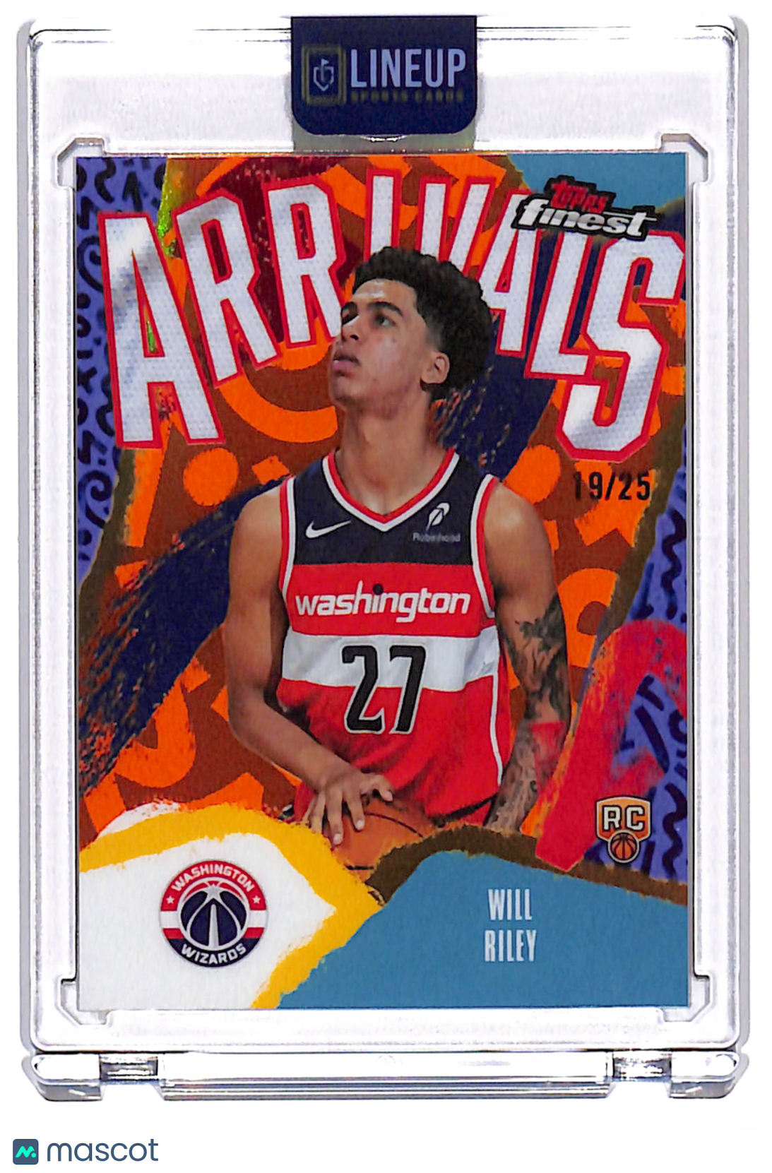 2026 Topps Finest Will Riley #A-21 Orange /25 RC Insert