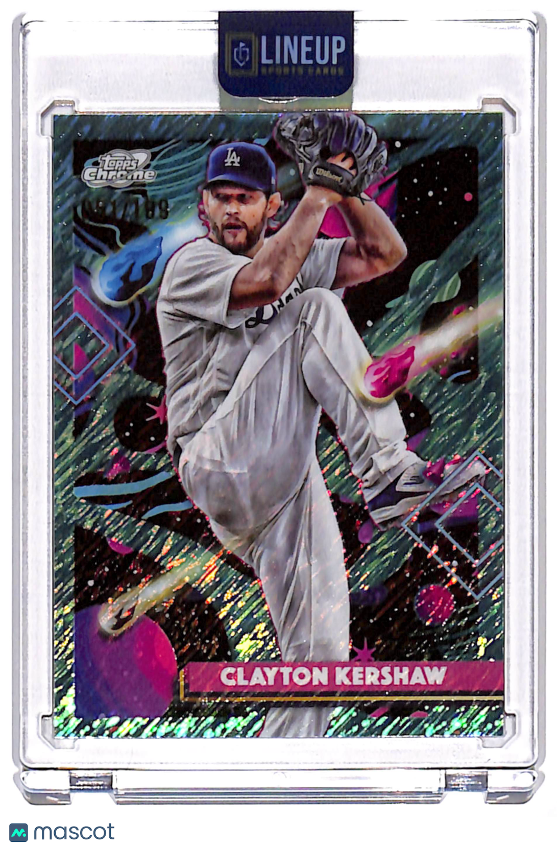 2025 Topps Chrome Cosmic Clayton Kershaw #128 Aqua /199