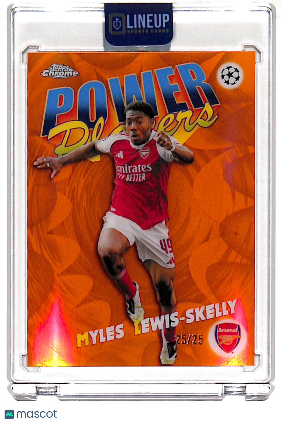 2026 Topps Chrome UEFA Champions League Myles Lewis-Skelly #PP-4 Orange /25