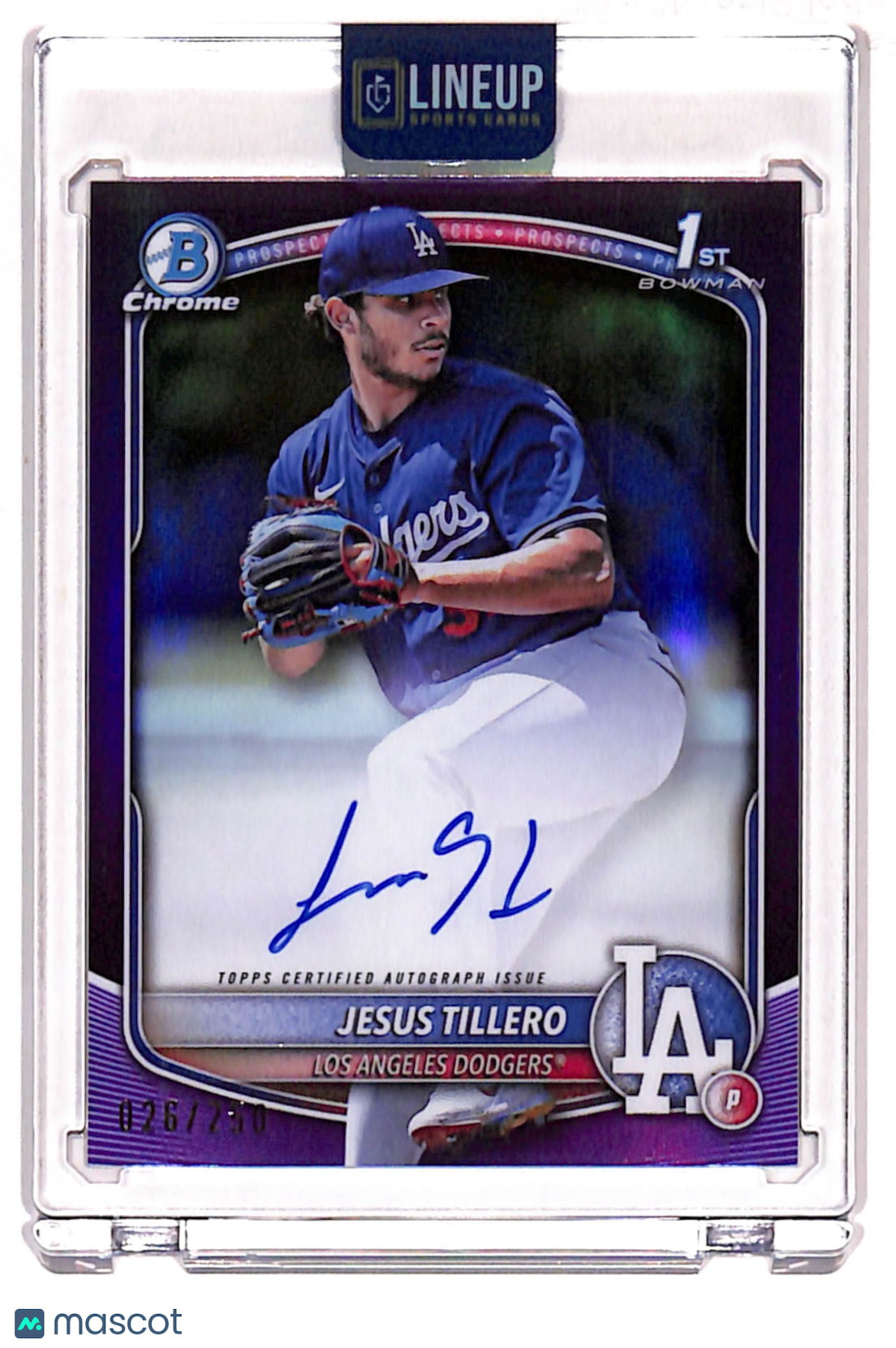2025 Bowman Chrome Jesus Tillero #CPA-JT Purple Refractor /230