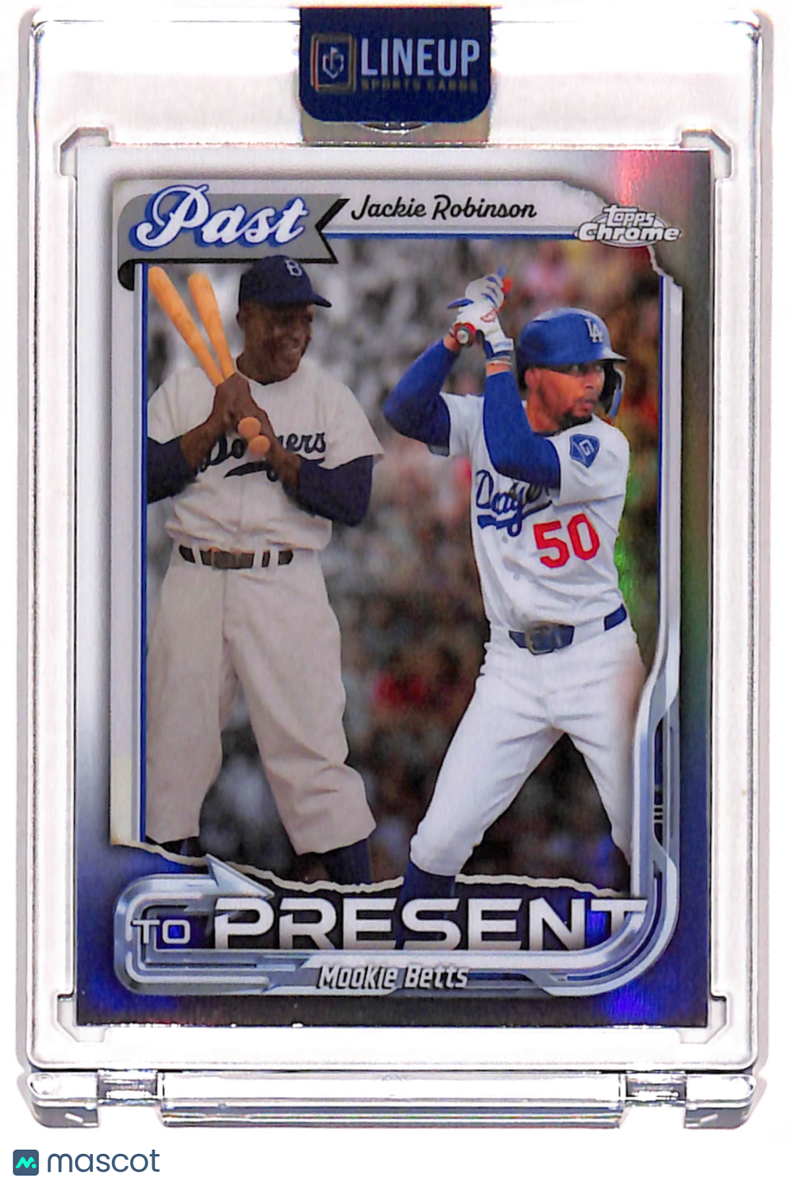2026 Topps Chrome Past to Present Mookie Betts Jackie Robinson #PTP-3