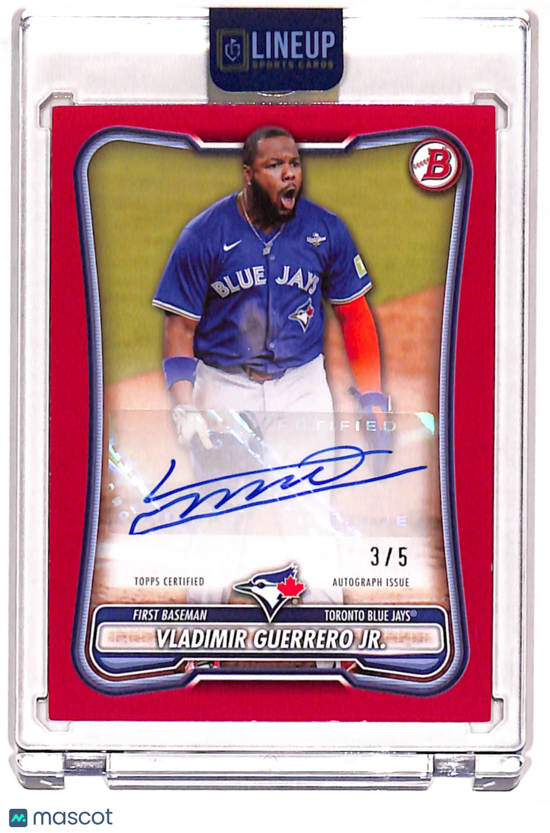 2026 Bowman Chrome Vladimir Guerrero Jr. #PRV-VG Red /5