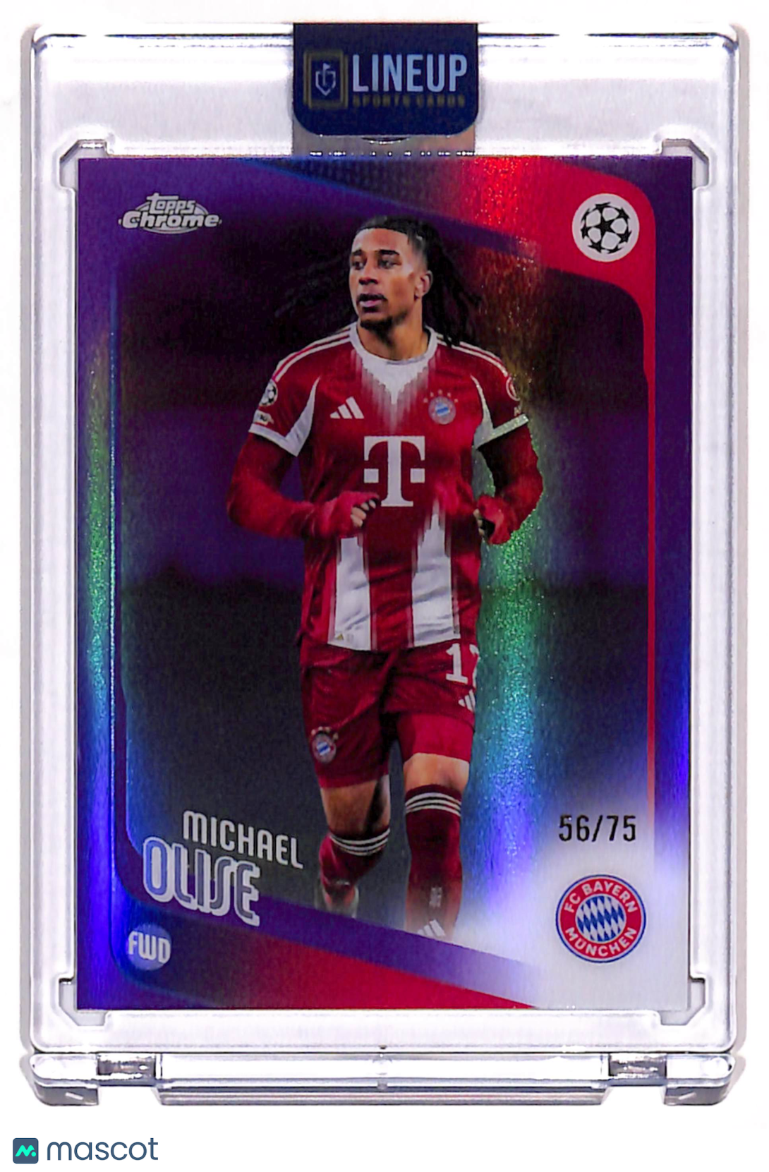 2026 Topps Chrome UEFA Champions League Michael Olise #4 Purple Refractor /75