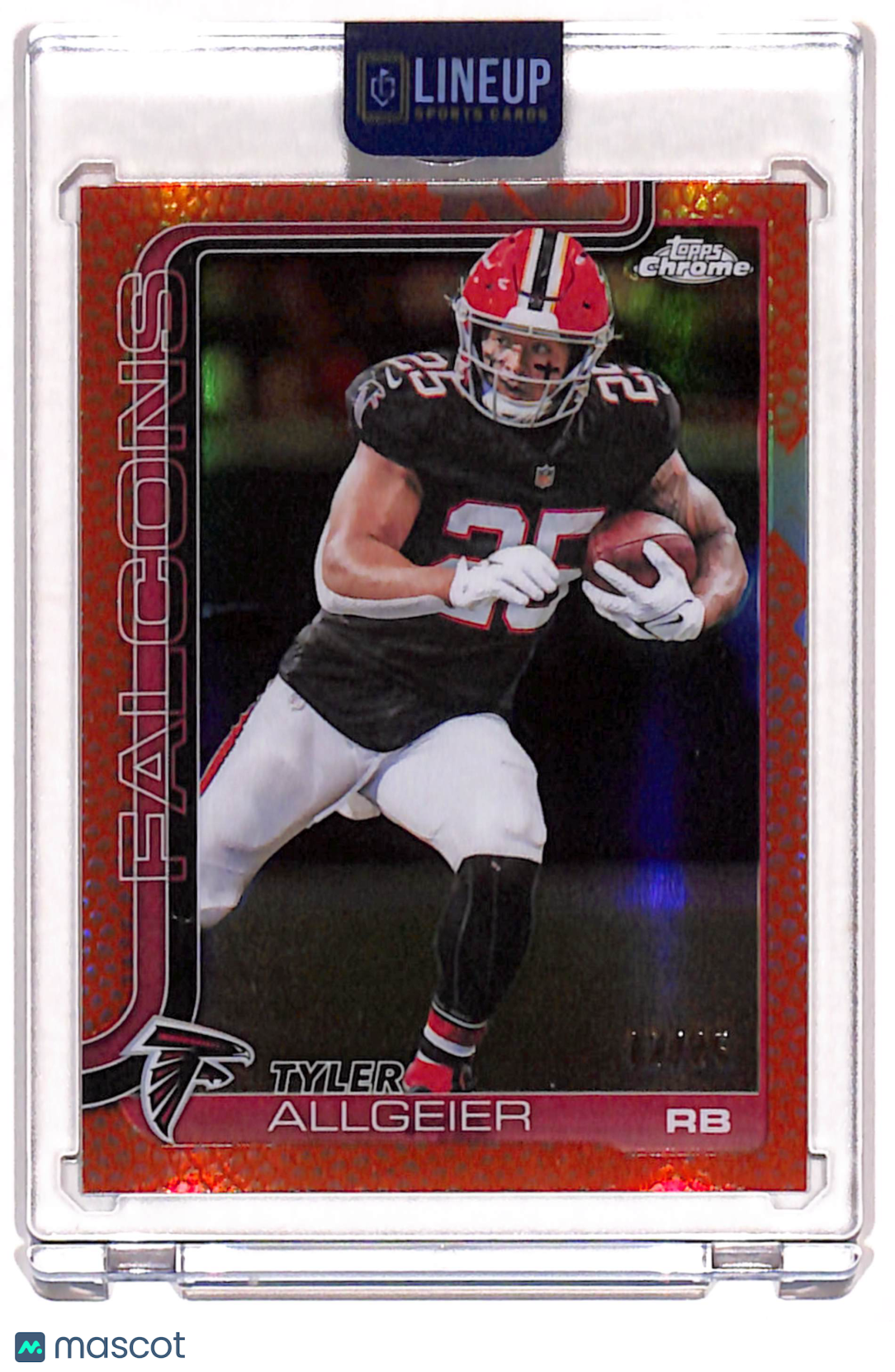 2025 Topps Chrome Tyler Allgeier #17 Orange Lava /25