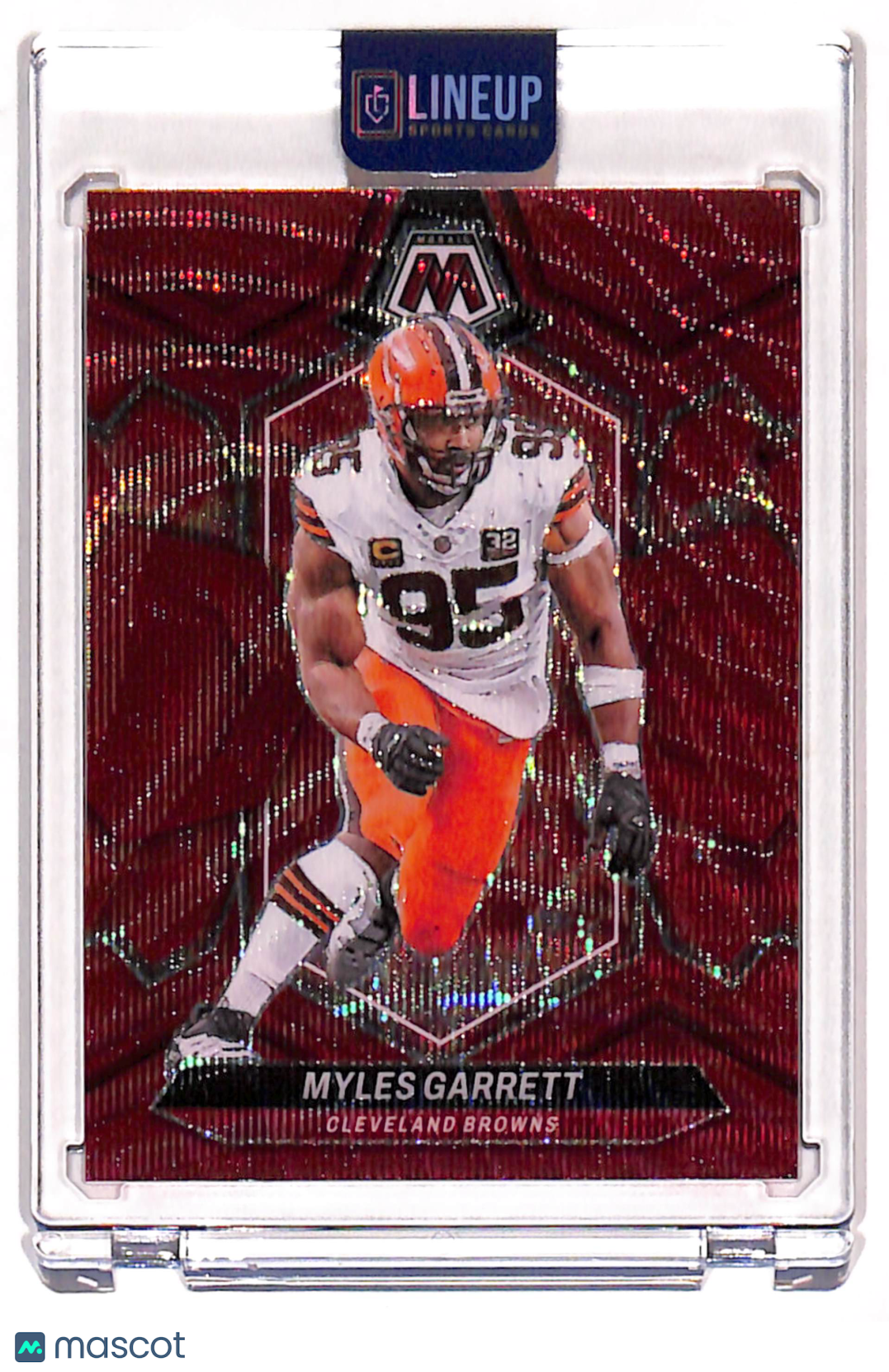 2024 Panini Mosaic Myles Garrett #55 Red Sparkle /9
