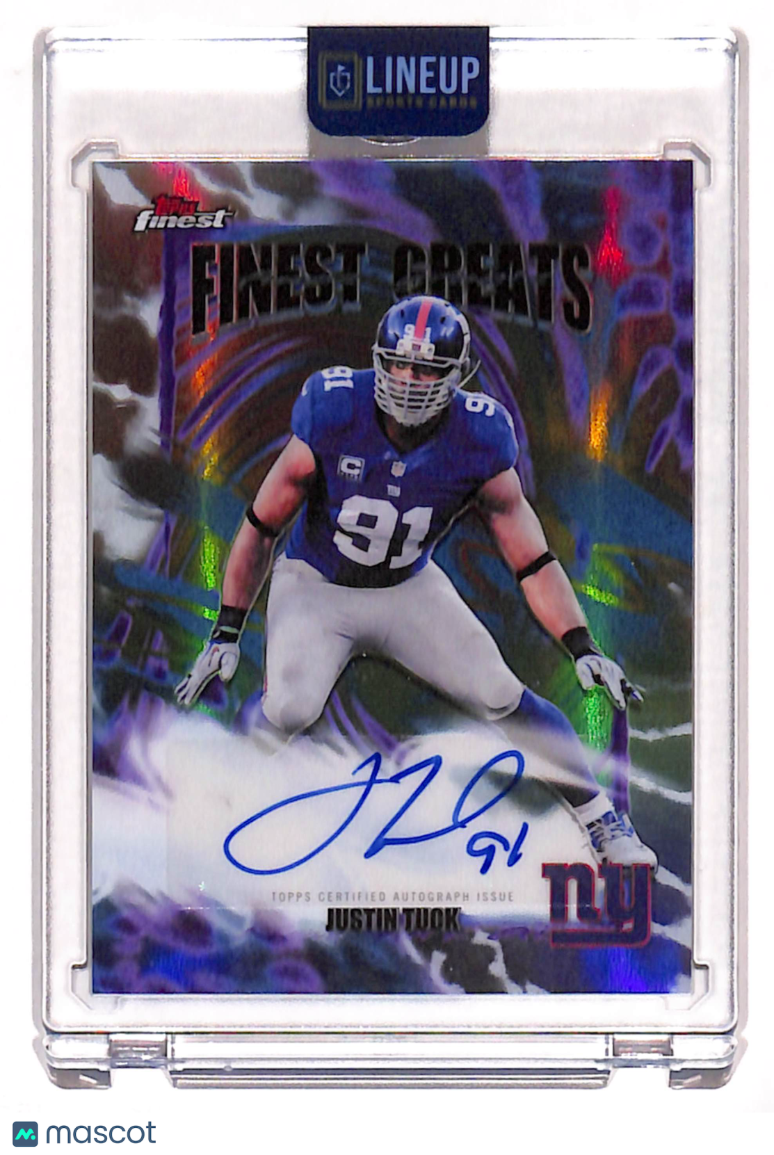 2025 Topps Finest Justin Tuck #FGA-JTU Refractor