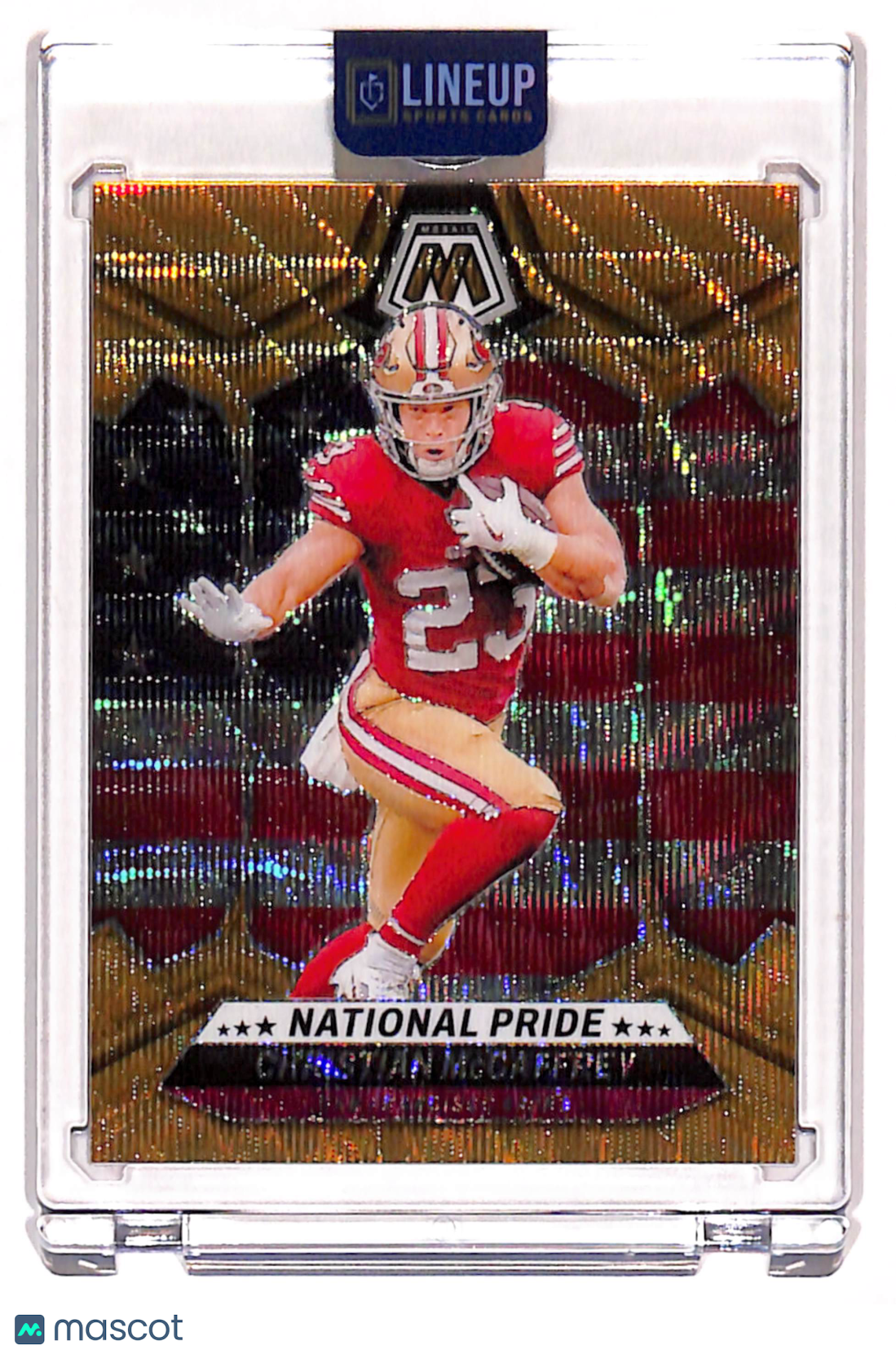 2024 Panini Mosaic Christian McCaffrey #256 Gold Sparkle /17