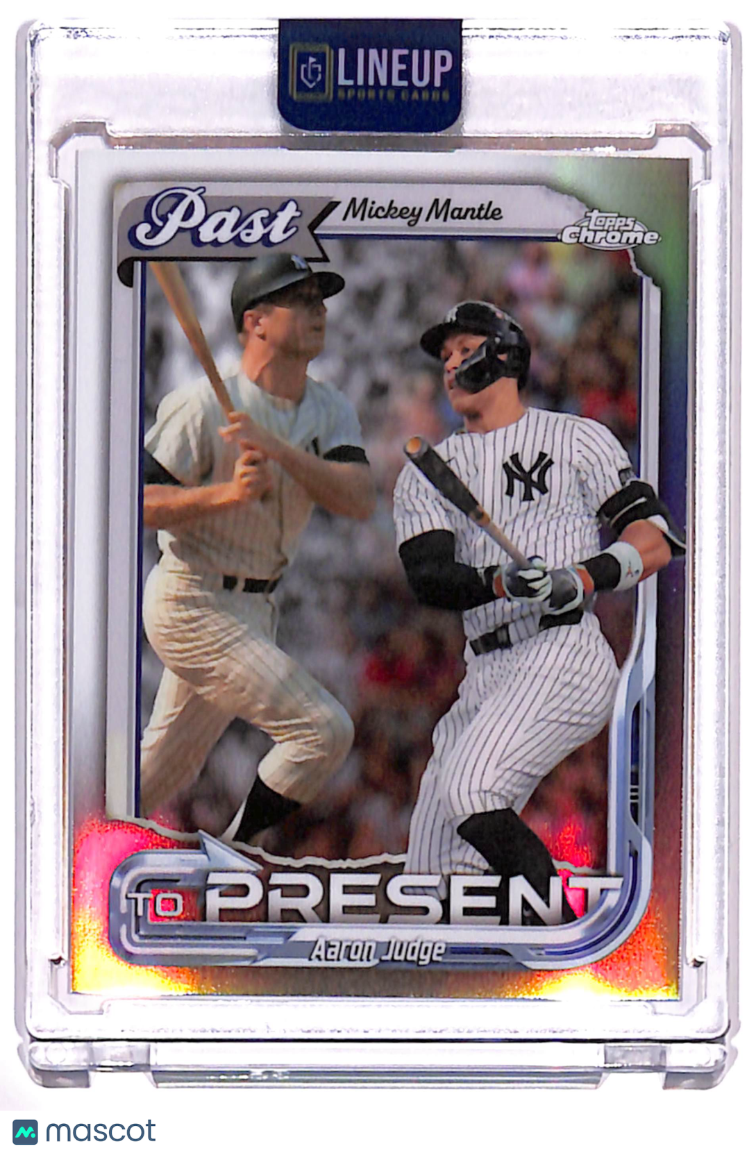 2026 Topps Chrome Past to Present Mickey Mantle Aaron Judge #PTP-1